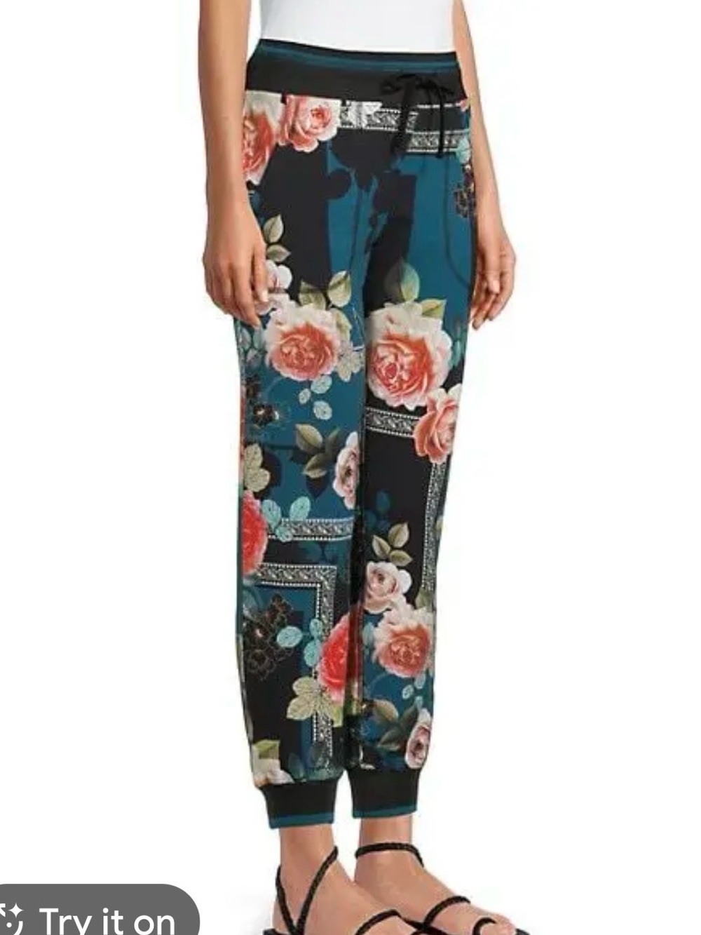 Johnny Was Rosabel floral joggers